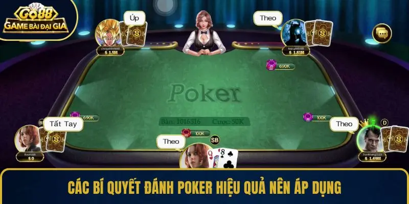 Các bí quyết đánh Poker hiệu quả nên áp dụng