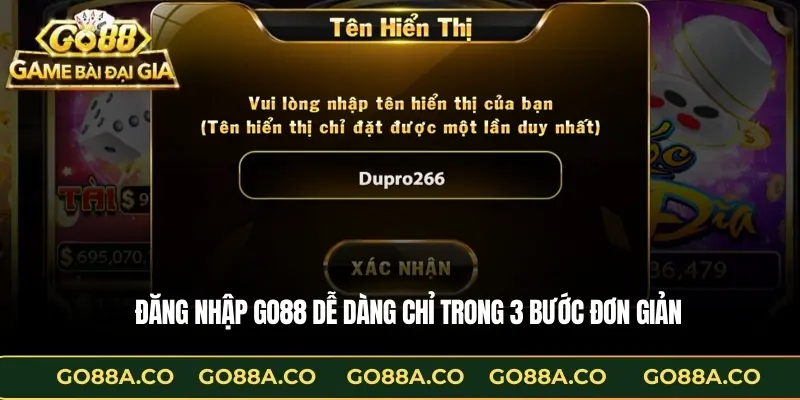Đăng nhập GO88 dễ dàng chỉ trong 3 bước đơn giản