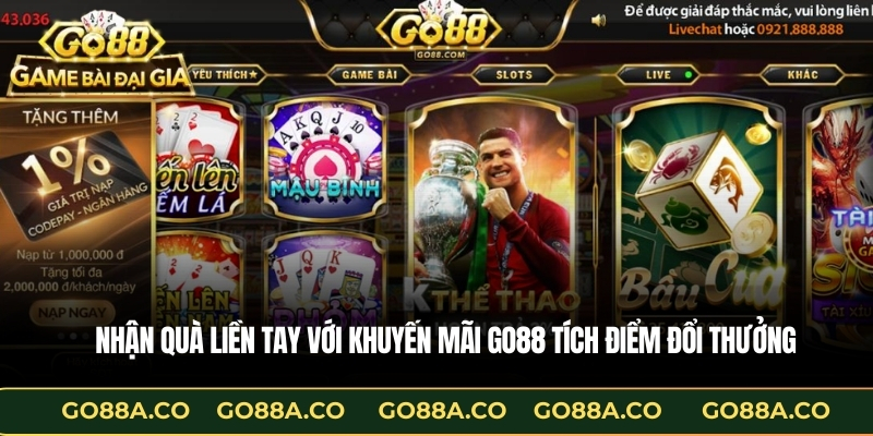 Nhận quà liền tay với Khuyến mãi GO88 tích điểm đổi thưởng