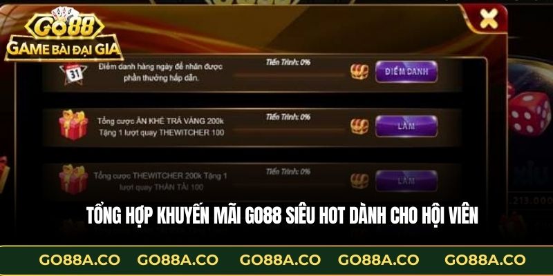 Tổng hợp Khuyến mãi GO88 siêu hot dành cho hội viên mới